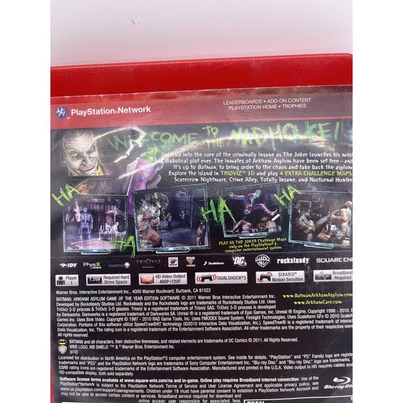 Batman Arkham Asylum Game of the Year Edition PS3 CIB w/ Manual - TESTED - Picture 5 of 10